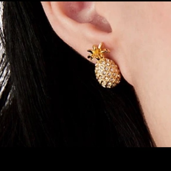 Kate Spade By the Pool Pineapple Earring & Gold-tone Ring - Picture 5 of 7